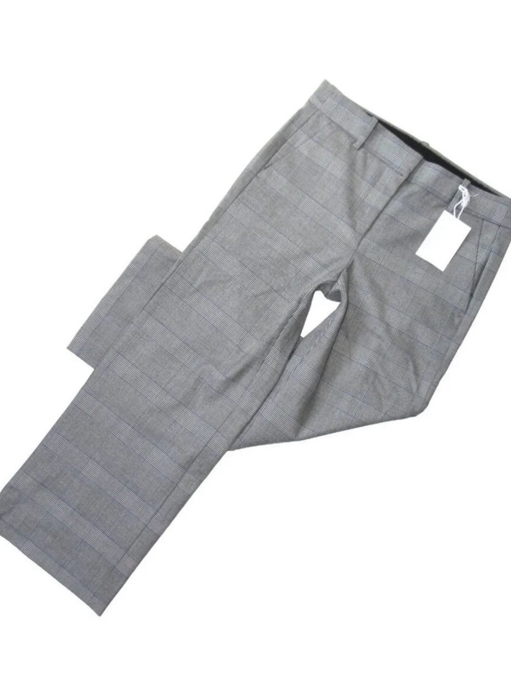 J. Crew Gray Glen Plaid Wide-Leg Cropped Pants